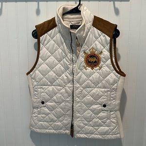 Polo Ralph Lauren Vest.. white .. size large.  Will need dry cleaning.